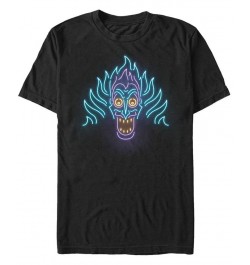 Disney Men's Hercules Neon Hades Head Shot, Short Sleeve T-Shirt Black $16.10 T-Shirts