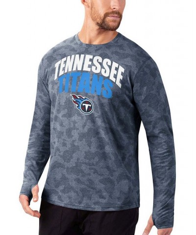 Men's Navy Tennessee Titans Camo Long Sleeve T-shirt $35.00 T-Shirts