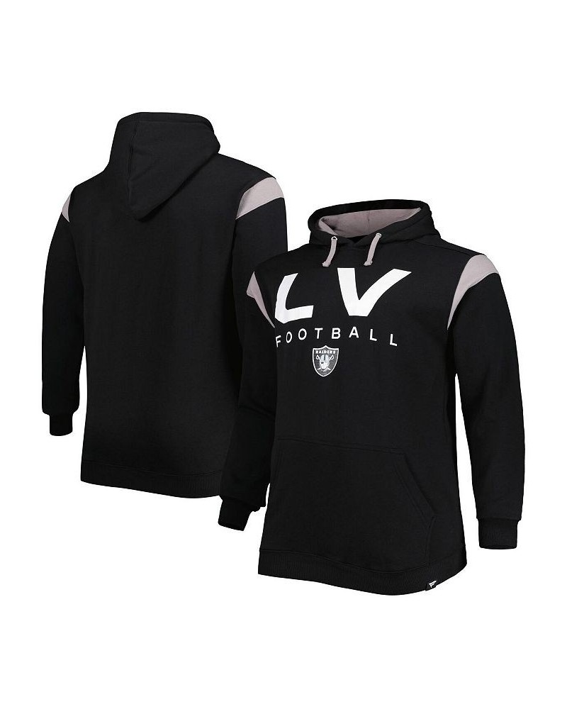 Men's Branded Black Las Vegas Raiders Big and Tall Call the Shots Pullover Hoodie $34.30 Sweatshirt