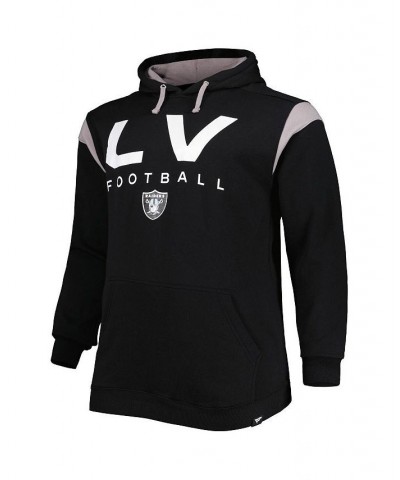 Men's Branded Black Las Vegas Raiders Big and Tall Call the Shots Pullover Hoodie $34.30 Sweatshirt