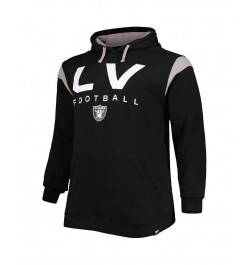 Men's Branded Black Las Vegas Raiders Big and Tall Call the Shots Pullover Hoodie $34.30 Sweatshirt