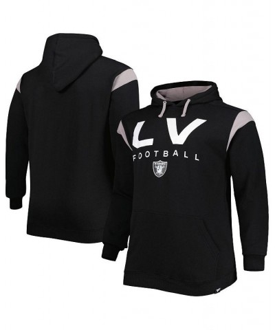 Men's Branded Black Las Vegas Raiders Big and Tall Call the Shots Pullover Hoodie $34.30 Sweatshirt