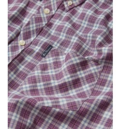 Men's House Tartan Regular-Fit Shirt Purple $46.87 Shirts