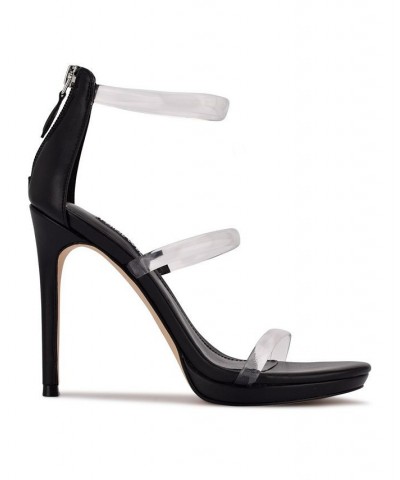 Women's Leah Heeled Dress Sandals Black $37.06 Shoes