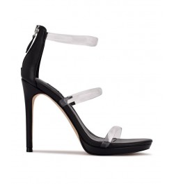 Women's Leah Heeled Dress Sandals Black $37.06 Shoes