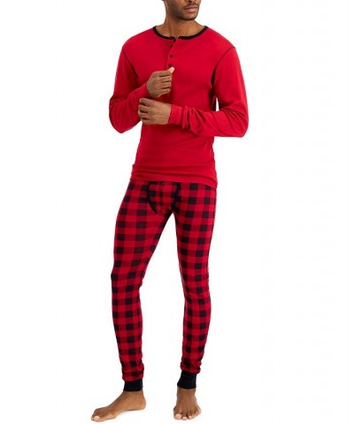 Men's Long John Sleep Pajamas, 2-Piece Set PD01 $17.23 Pajama