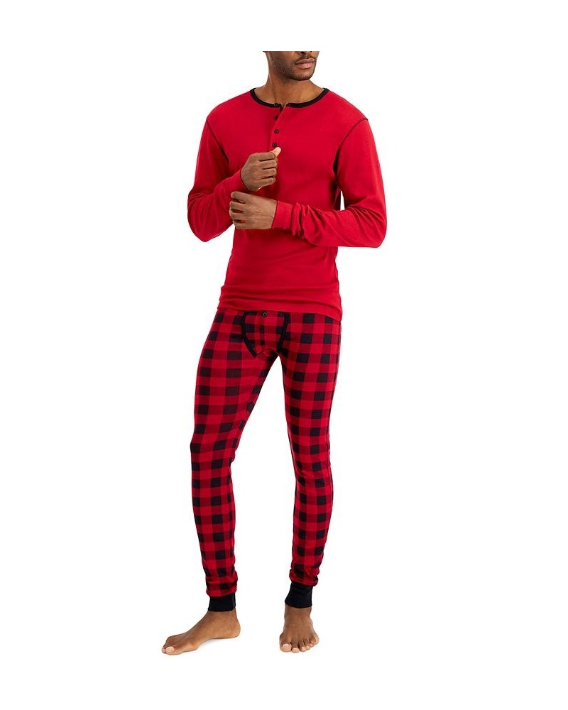 Men's Long John Sleep Pajamas, 2-Piece Set PD01 $17.23 Pajama