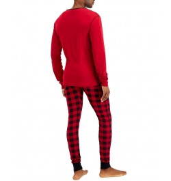 Men's Long John Sleep Pajamas, 2-Piece Set PD01 $17.23 Pajama