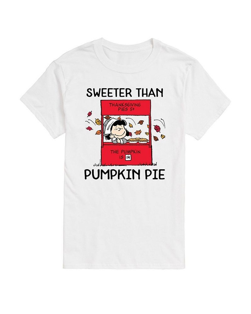 Men's Short Sleeve Peanuts Sweeter Than Pumpkin Pie T-shirt White $20.64 T-Shirts