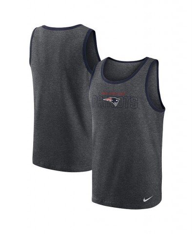 Men's Heathered Charcoal New England Patriots Tri-Blend Tank Top $22.94 T-Shirts