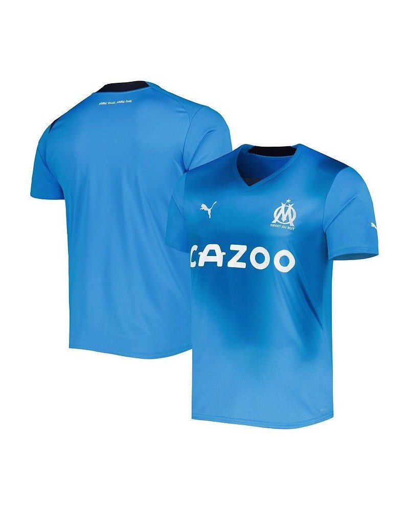 Men's Blue Olympique Marseille 2022/23 Third Replica Jersey $50.00 Jersey