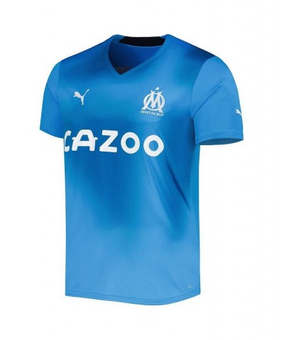 Men's Blue Olympique Marseille 2022/23 Third Replica Jersey $50.00 Jersey