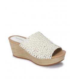 Macauley Wedge Slide Sandals White $44.50 Shoes