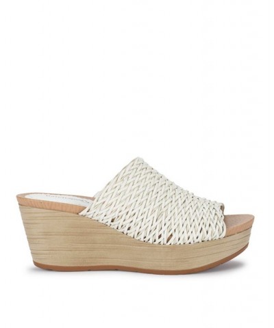 Macauley Wedge Slide Sandals White $44.50 Shoes