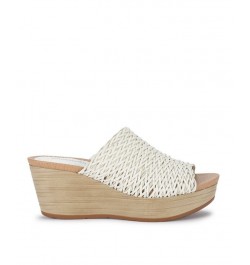 Macauley Wedge Slide Sandals White $44.50 Shoes