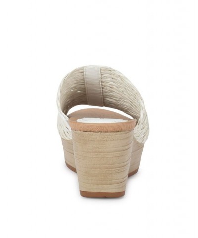 Macauley Wedge Slide Sandals White $44.50 Shoes