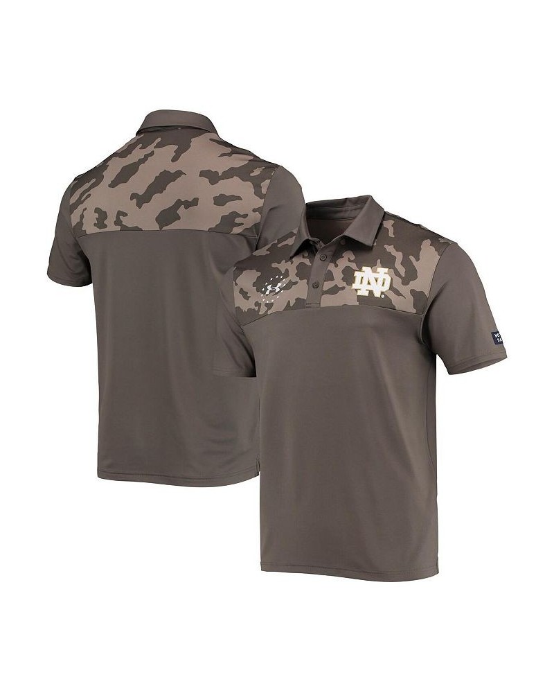 Men's Olive Notre Dame Fighting Irish Military-Inspired Appreciation Performance Polo $35.70 Polo Shirts