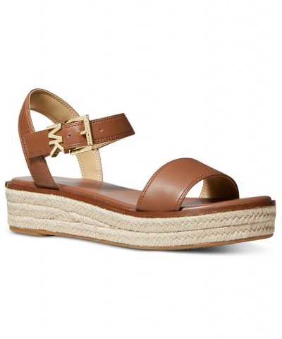 Women's Richie Espadrille Wedge Sandals Brown $33.79 Shoes