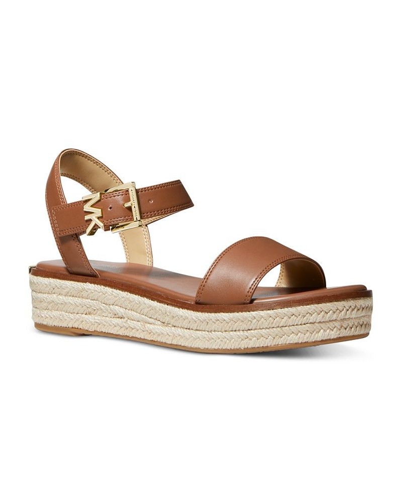 Women's Richie Espadrille Wedge Sandals Brown $33.79 Shoes