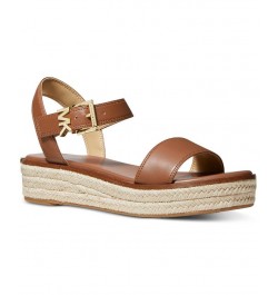 Women's Richie Espadrille Wedge Sandals Brown $33.79 Shoes