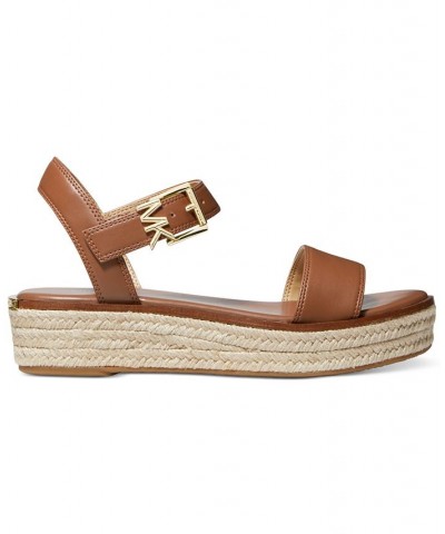 Women's Richie Espadrille Wedge Sandals Brown $33.79 Shoes