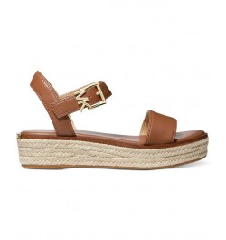 Women's Richie Espadrille Wedge Sandals Brown $33.79 Shoes