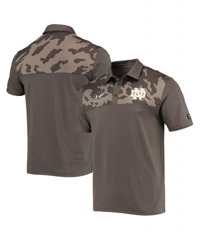 Men's Olive Notre Dame Fighting Irish Military-Inspired Appreciation Performance Polo $35.70 Polo Shirts