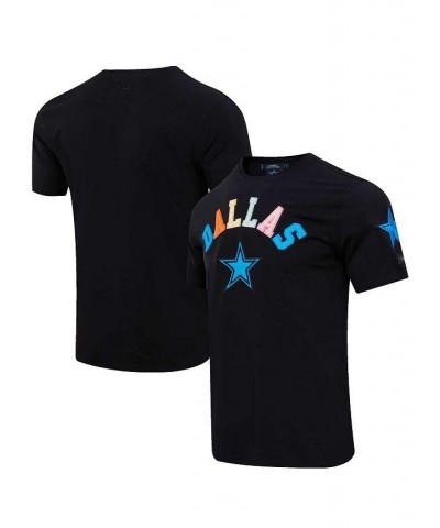 Men's Black Dallas Cowboys Neon Graphic T-shirt $31.19 T-Shirts