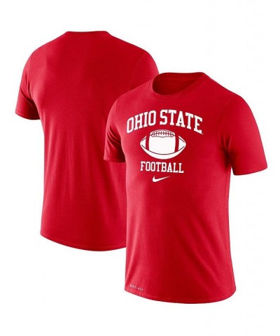 Men's Scarlet Ohio State Buckeyes Big and Tall Legend Retro Football Performance T-shirt $26.99 T-Shirts