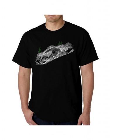 Men's Word Art - Ski T-Shirt Black $20.99 T-Shirts