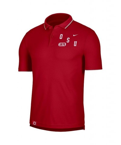 Men's Scarlet Ohio State Buckeyes Wordmark Performance Polo Shirt $33.14 Polo Shirts