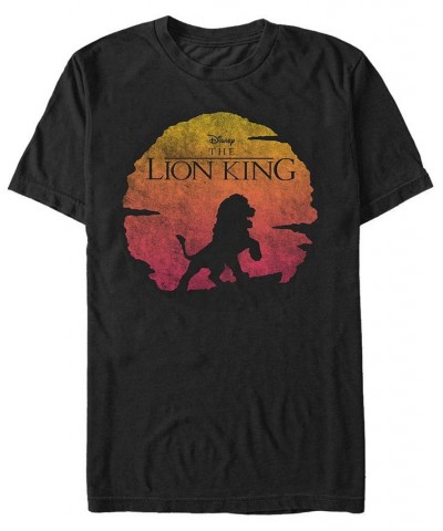 Disney Men's Lion King Sunset Pose Short Sleeve T-Shirt Black $19.59 T-Shirts