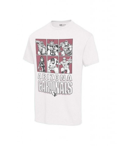 Men's White Arizona Cardinals Disney Marvel Avengers Line-Up T-shirt $18.90 T-Shirts