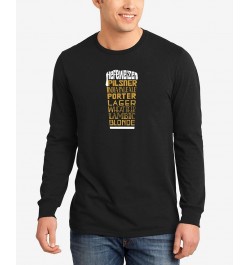 Men's Styles of Beer Word Art Long Sleeves T-shirt Black $16.40 T-Shirts