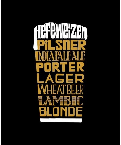 Men's Styles of Beer Word Art Long Sleeves T-shirt Black $16.40 T-Shirts