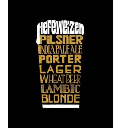 Men's Styles of Beer Word Art Long Sleeves T-shirt Black $16.40 T-Shirts