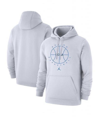 Men's Brand White Ucla Bruins Basketball Icon Club Fleece Pullover Hoodie $45.89 Sweatshirt