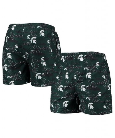 Men's Green Michigan State Spartans Island Palm Swim Trunks $25.37 Swimsuits