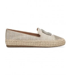 Jaylee Embellished Slip-On Espadrille Loafer Flats Gold $36.14 Shoes