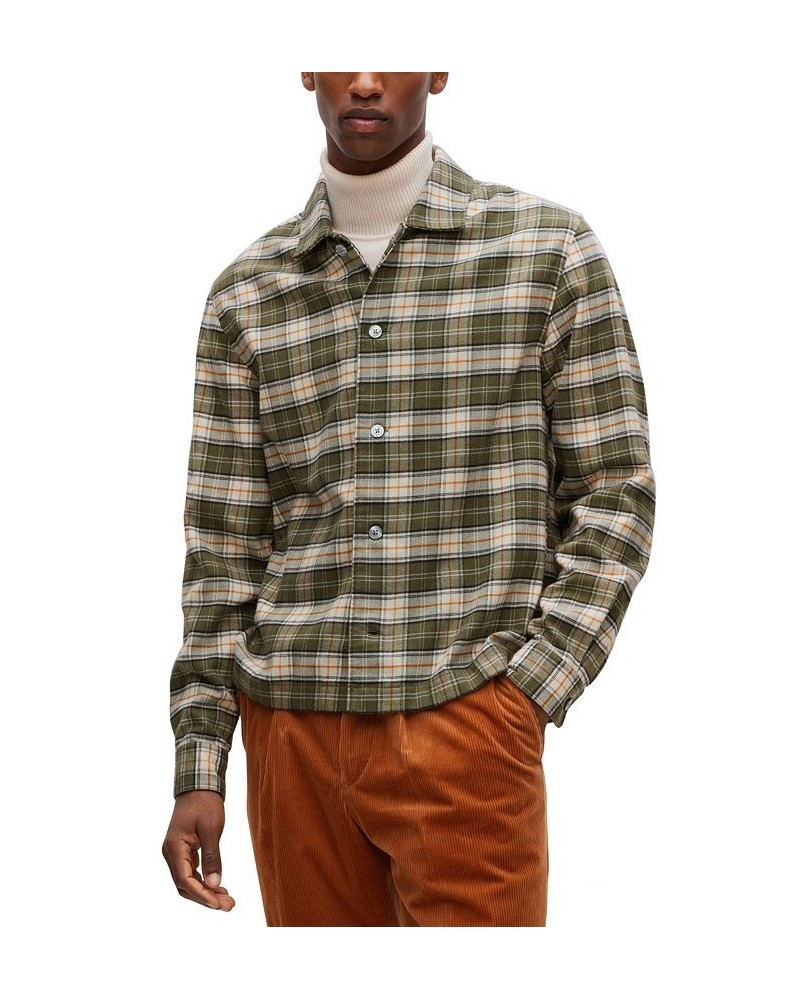 BOSS Men's Relaxed-Fit Overshirt Green $42.48 Shirts