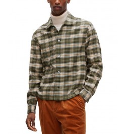 BOSS Men's Relaxed-Fit Overshirt Green $42.48 Shirts