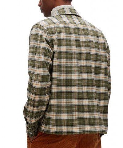 BOSS Men's Relaxed-Fit Overshirt Green $42.48 Shirts