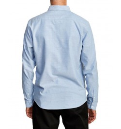 Men's Long Sleeve Woven Shirt Blue $30.40 Shirts