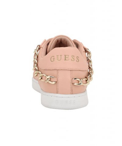 Women's Reney Stylish Quilted Sneakers with Chain Ornament Pink $35.60 Shoes