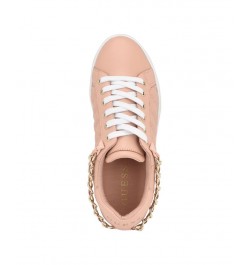 Women's Reney Stylish Quilted Sneakers with Chain Ornament Pink $35.60 Shoes