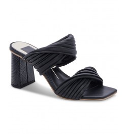 Women's Pilton Soft-Volume Block-Heel Dress Sandals Black $60.75 Shoes