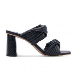 Women's Pilton Soft-Volume Block-Heel Dress Sandals Black $60.75 Shoes