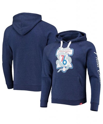 Men's Heathered Navy Philadelphia 76ers Phila Unite Olsen Raglan Tri-Blend Pullover Hoodie $39.90 Sweatshirt