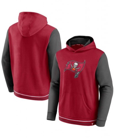 Men's Red, Pewter Tampa Bay Buccaneers Block Party Pullover Hoodie $29.69 Sweatshirt