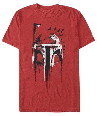 Men's Fear The Fett Short Sleeve Crew T-shirt Red $14.00 T-Shirts